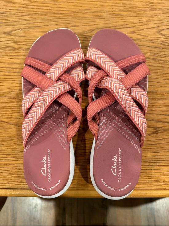 Clarks Shoes - New!! Clark Cloudsteppers Women's Pink Strappy Slide Sandals